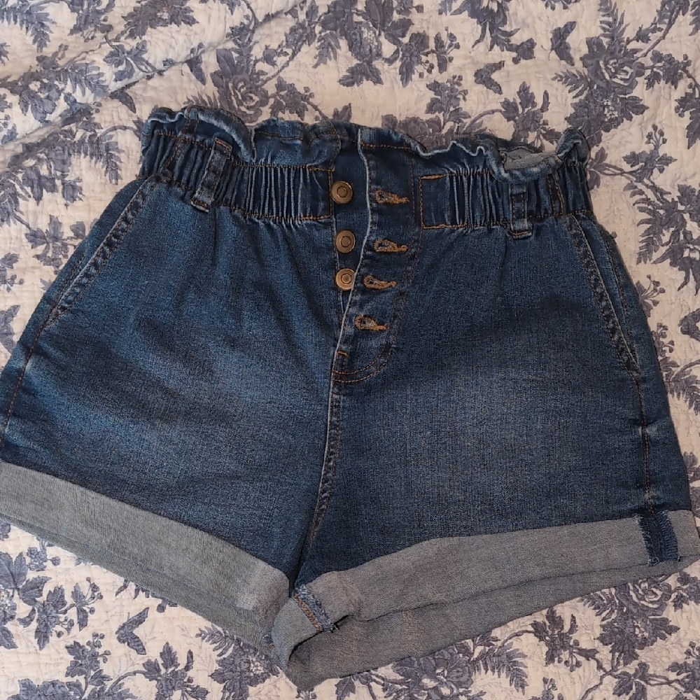 No Boundaries Blue High Waist Shorts